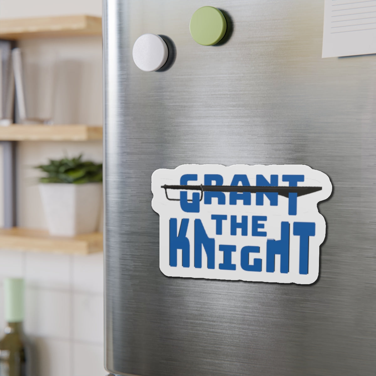 Grant the Knight - Die-Cut Magnet